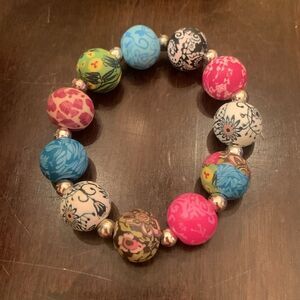 Chunky Colorful Rubber Bead bracelet